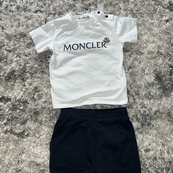 Moncler Other - Moncler White T-Shirt and Navy Shorts Set